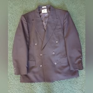 Men's double breasted Falcone navy jacket.